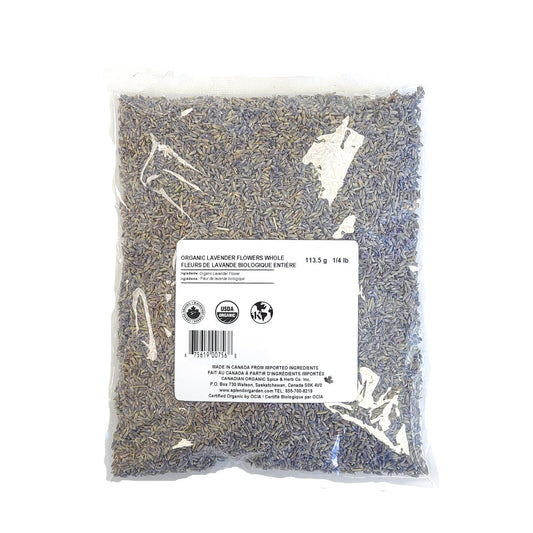 Splendor Garden Organic Lavender Flowers, Whole, 113.5g Bulk Bag