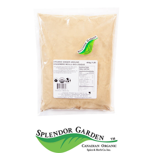Splendor Garden Organic Ground Ginger, 454g Bulk Bag
