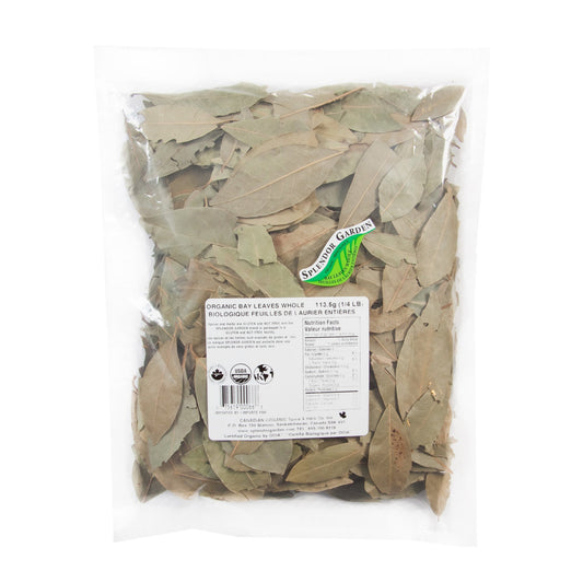 Splendor Garden Organic Bay Leaves, Whole, 114g Bulk Bag