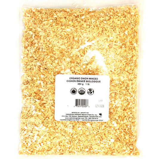 Splendor Garden Organic Onion, Minced, 454g Bulk Bag