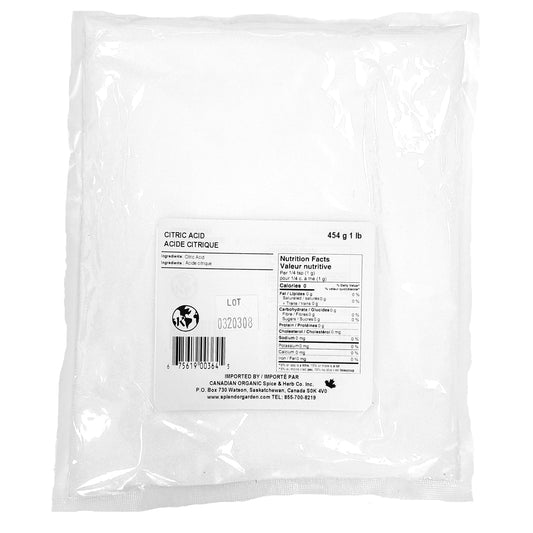 Splendor Garden Citric Acid, 454g Bulk Bag