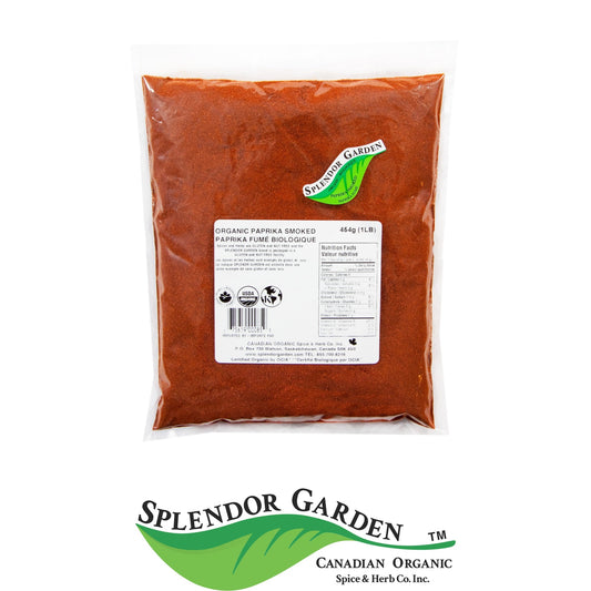 Splendor Garden Organic Smoked Paprika, Ground, 454g Bulk Bag