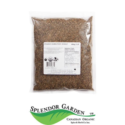 Splendor Garden Organic Cumin Seed, Whole, 454g Bulk Bag