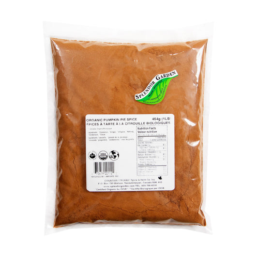 Splendor Garden Organic Pumpkin Pie Spice, Spice Blend, 454g Bulk Bag