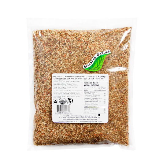 Splendor Garden Organic All Purpose Seasoning, Salt-Free Seasoning Blend, 454g Bulk Bag