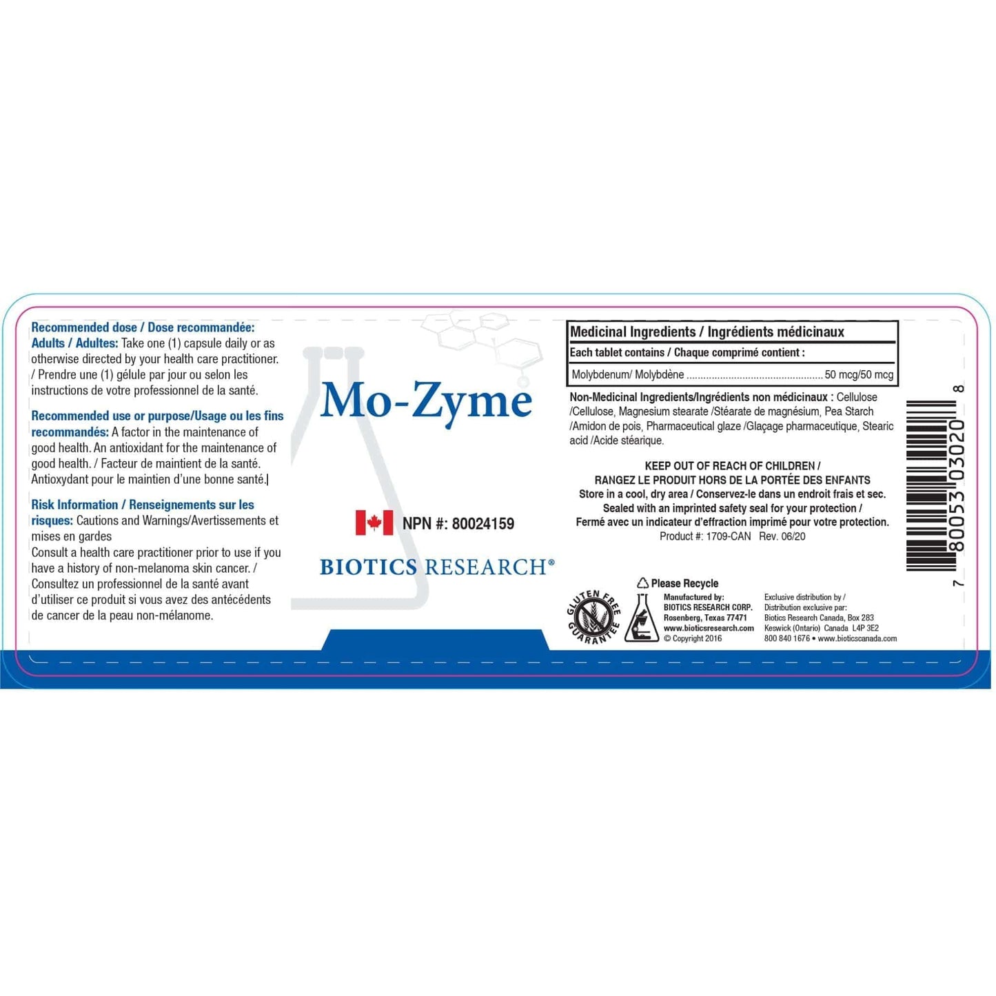 100 Tablets | Biotics Research Mo-Zyme