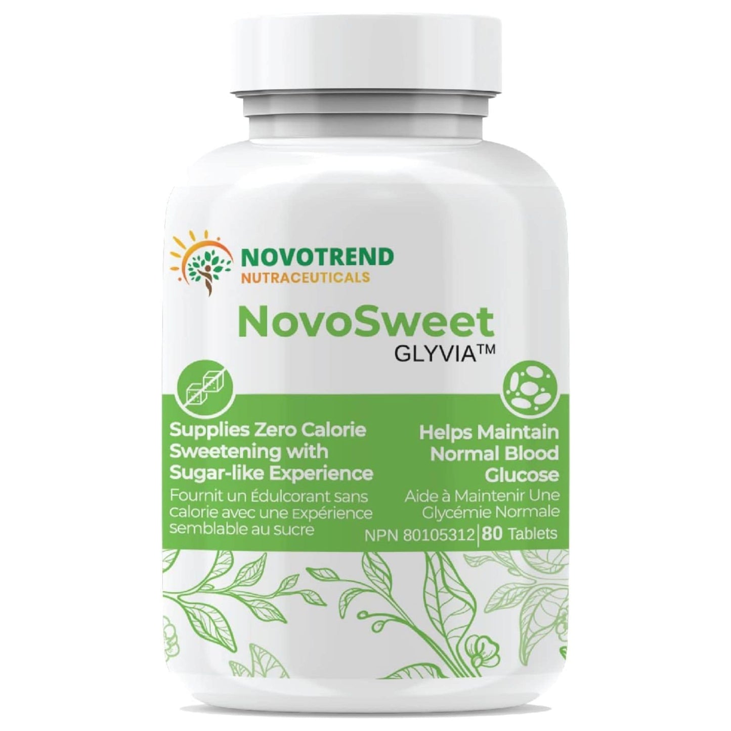 80 Tablets | Novotrend NovoSweet Glyvia bottle