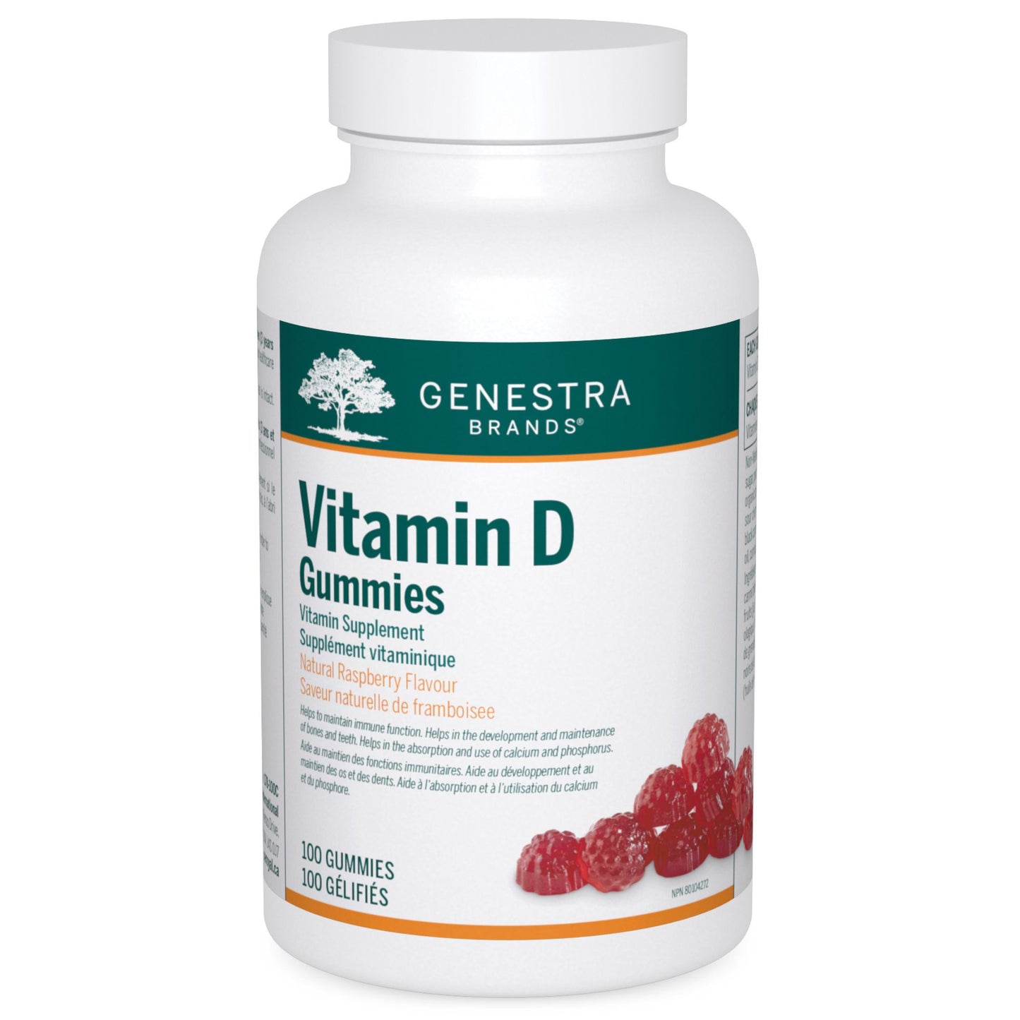Genestra Vitamin D Gummies Natural Raspberry Flavour 100 gummies