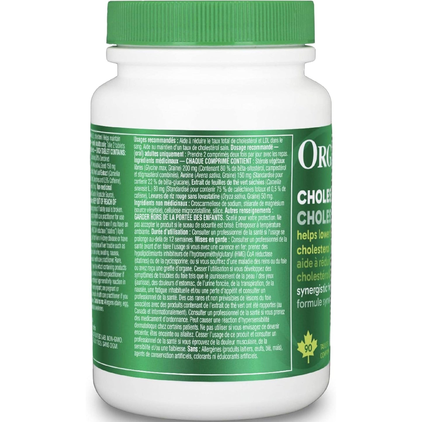 90 Tablets | Organika Cholesterol 800 mg