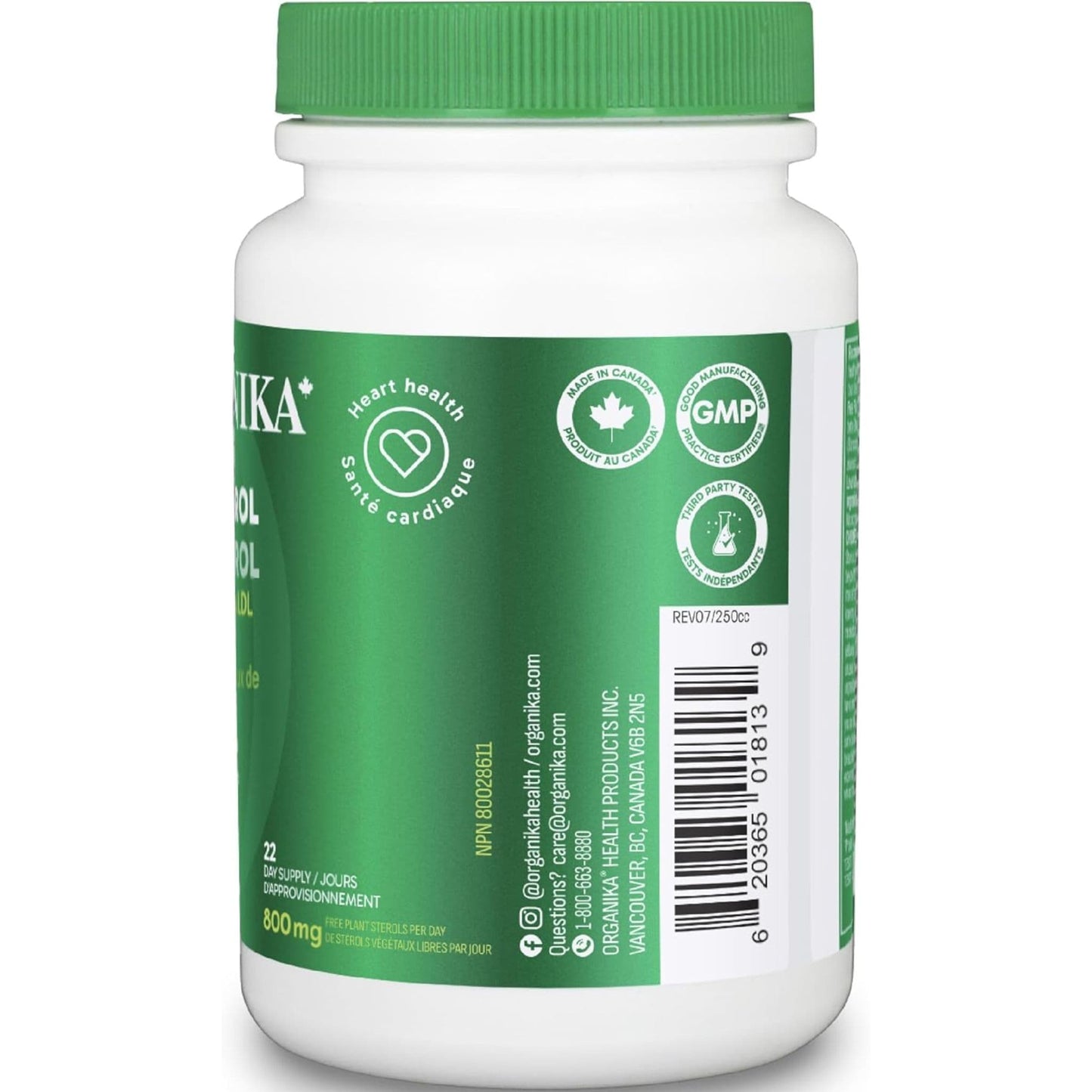 90 Tablets | Organika Cholesterol 800 mg