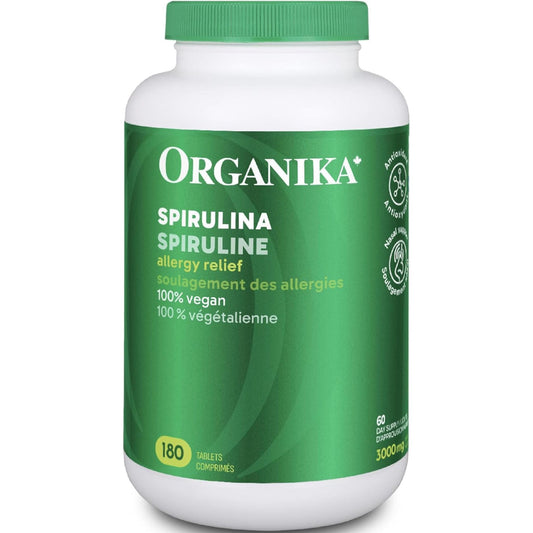 180 Tablets | Organika Spirulina 3000 mg