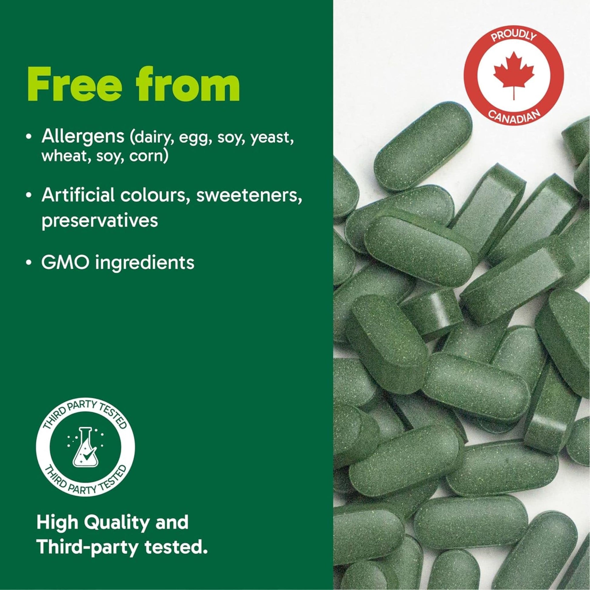 180 Tablets | Organika Spirulina 3000 mg