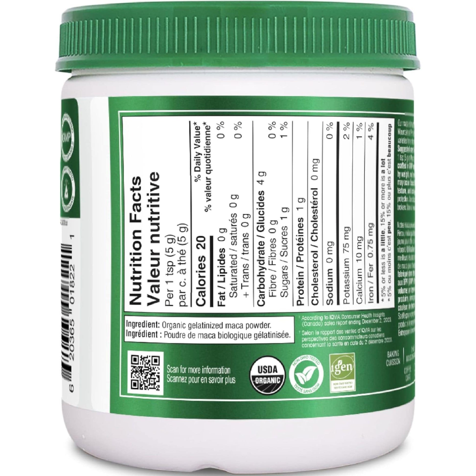 Unflavoured, 200g | Organika Organic Maca Powder