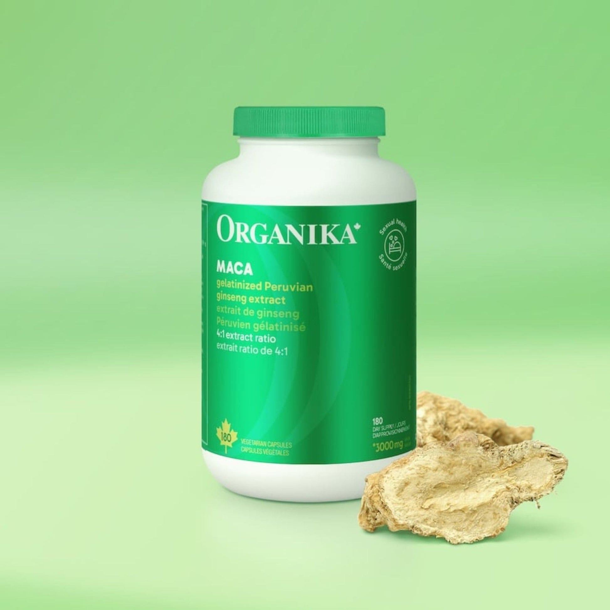 180 Vegetarian Capsules | Organika MACA 3000 mg