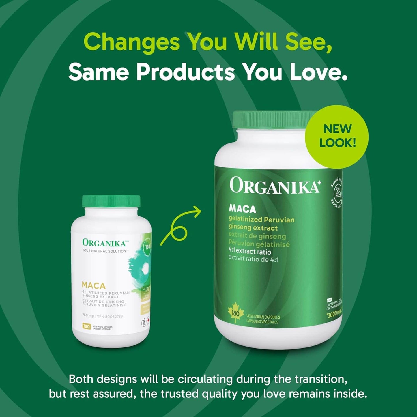 180 Vegetarian Capsules | Organika MACA 3000 mg