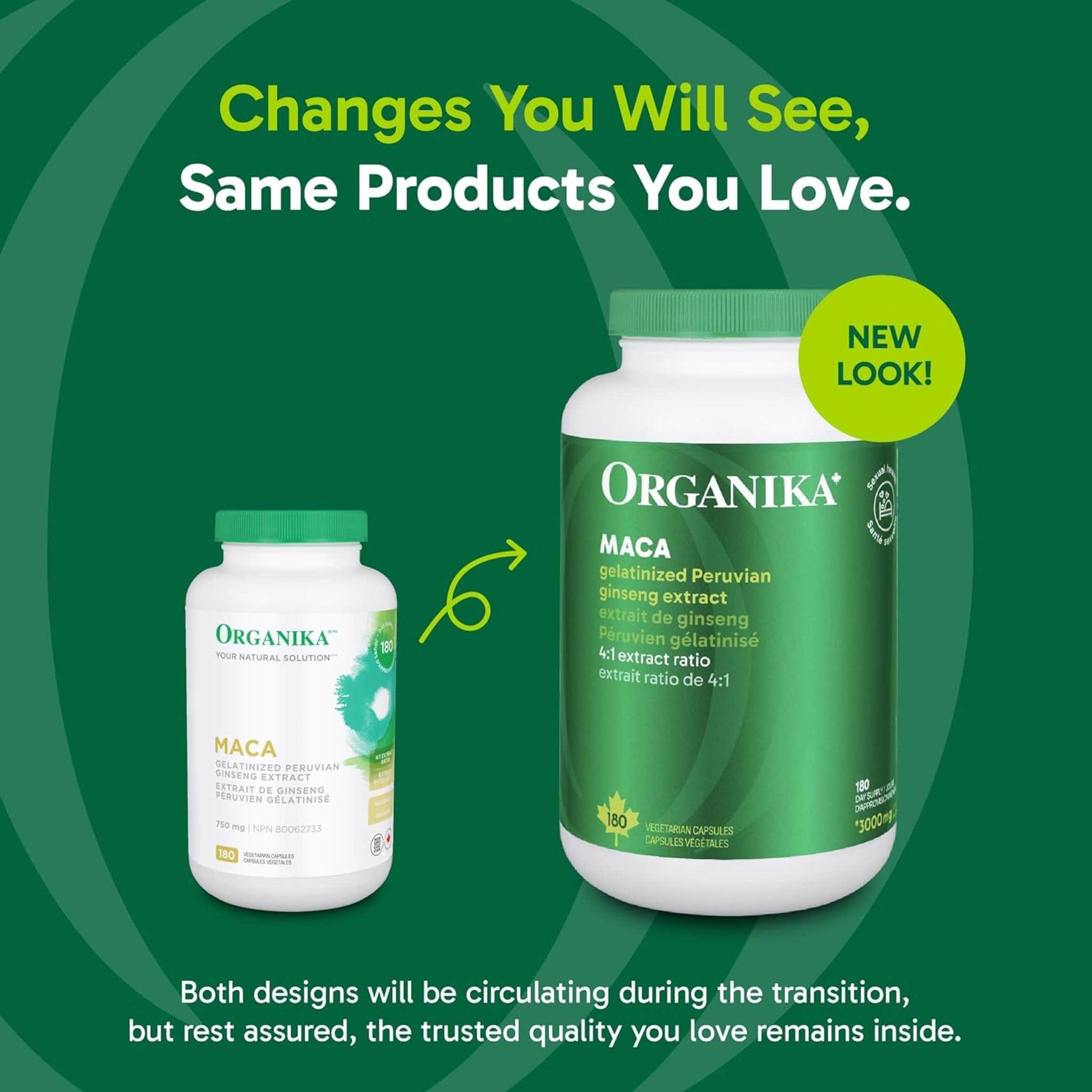 180 Vegetarian Capsules | Organika MACA 3000 mg