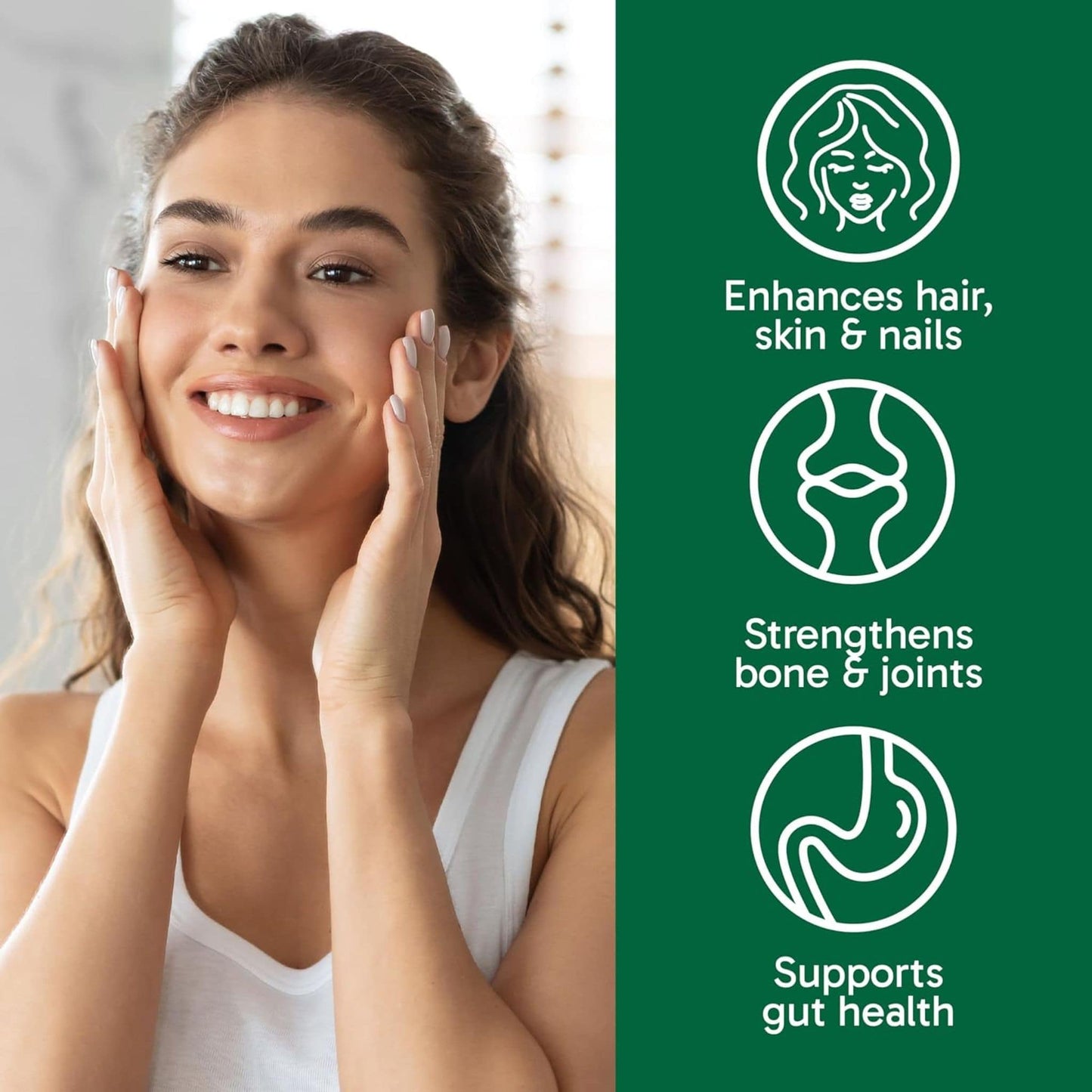 Organika Enhanced Collagen Powder (100% flavourless hydrolyzed collagen peptides), 250-500g