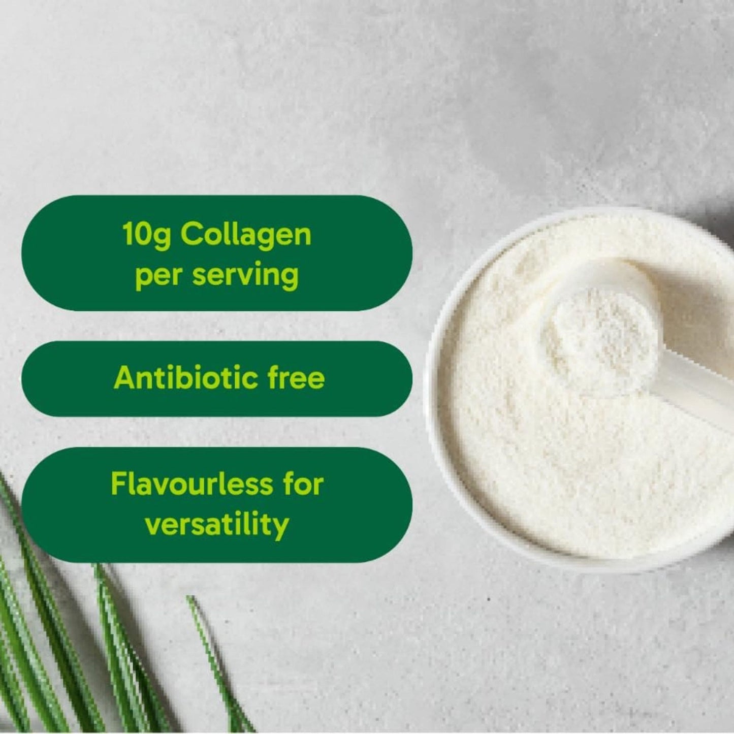 Organika Enhanced Collagen Powder (100% flavourless hydrolyzed collagen peptides), 250-500g