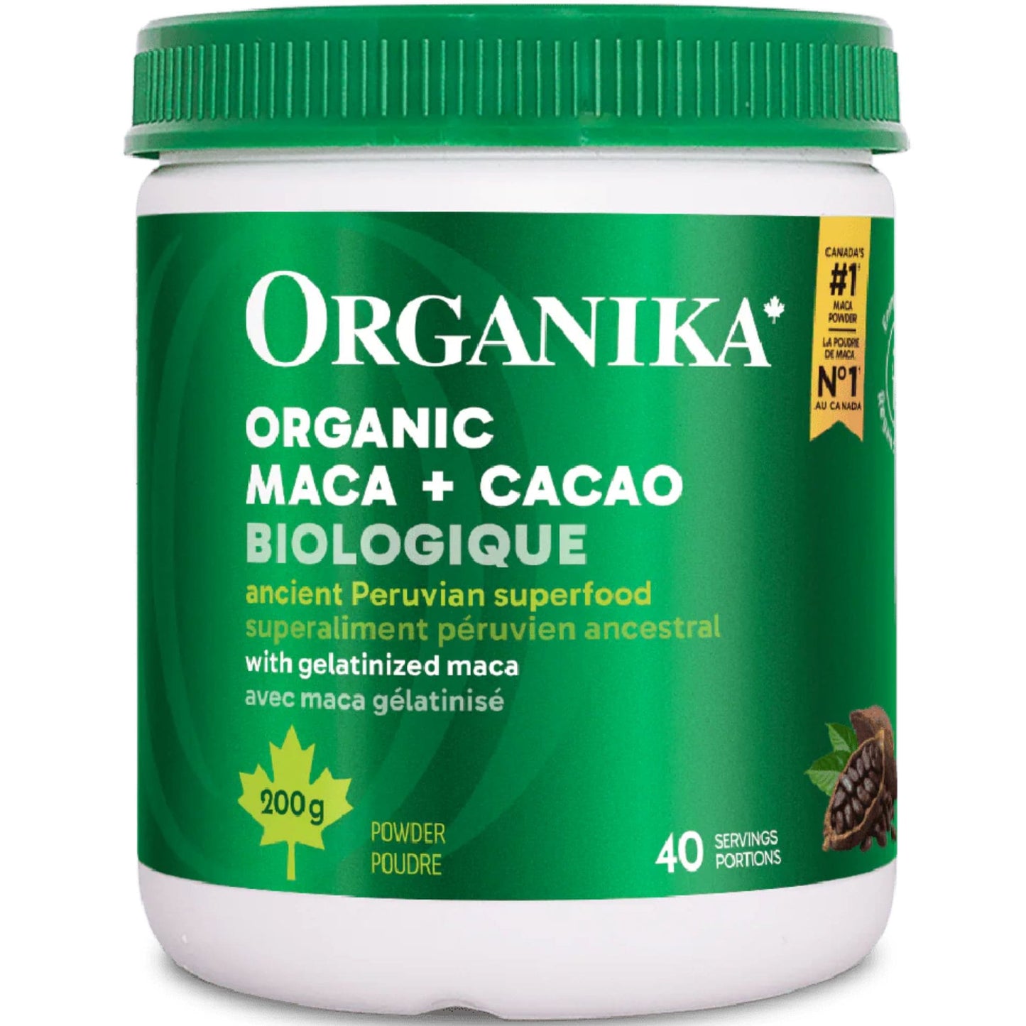 200g | Organika Organic Maca + Cacao Powder