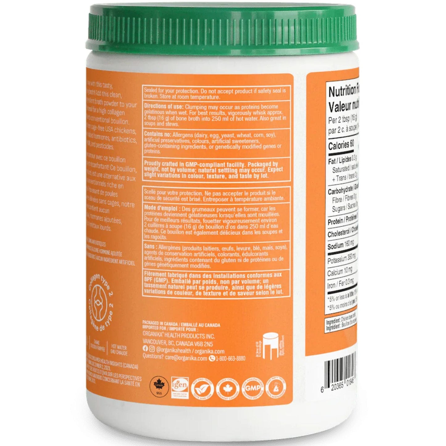 Original Flavour, 300g | Organika Bone Broth Protein Powder
