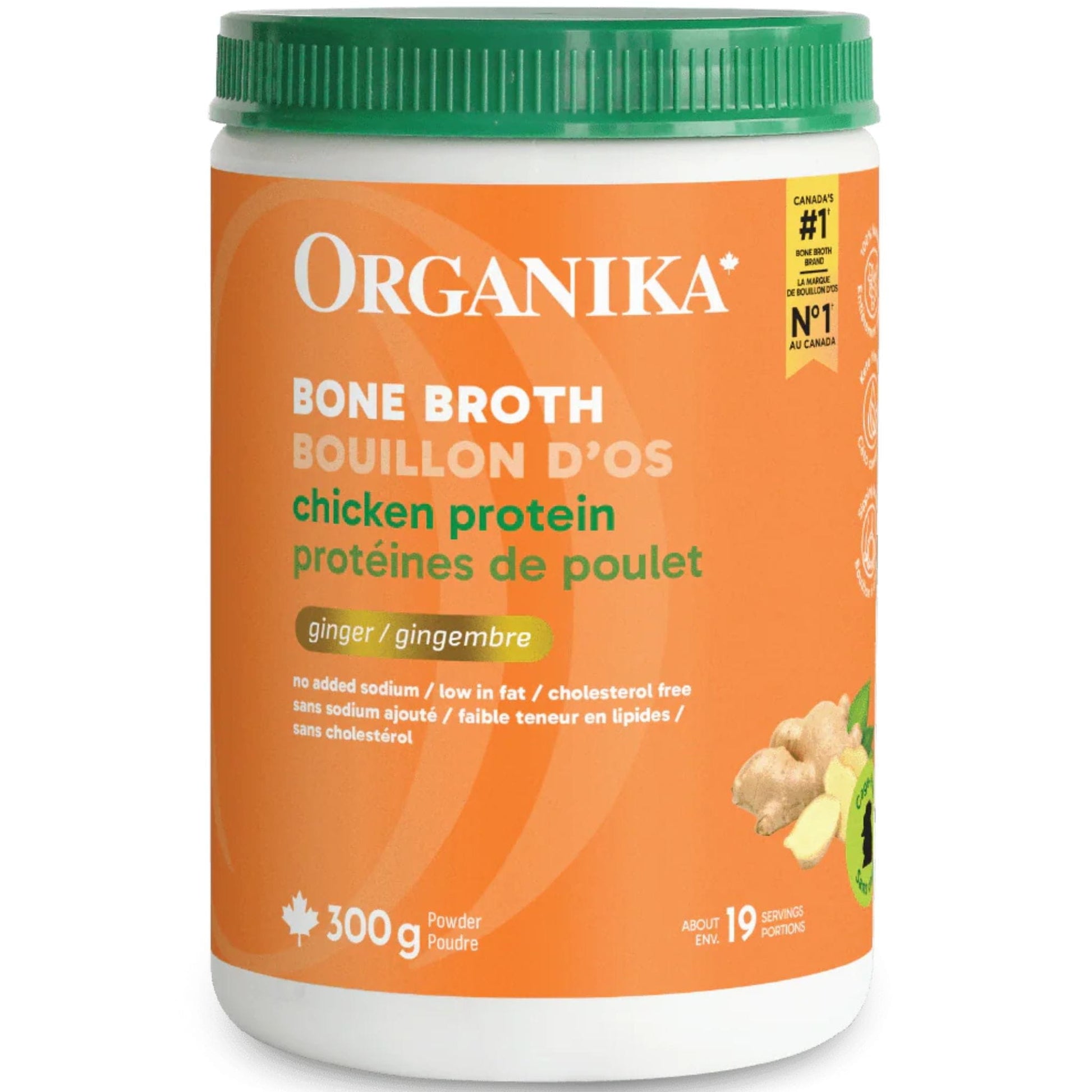 Ginger Flavour, 300g | Organika Bone Broth Protein Powder