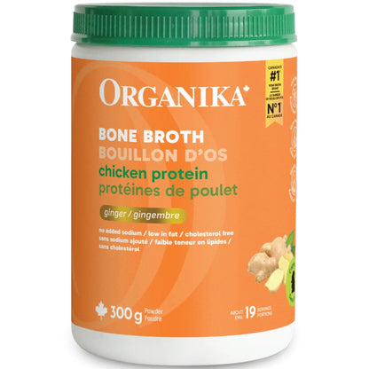 Ginger Flavour, 300g | Organika Bone Broth Protein Powder