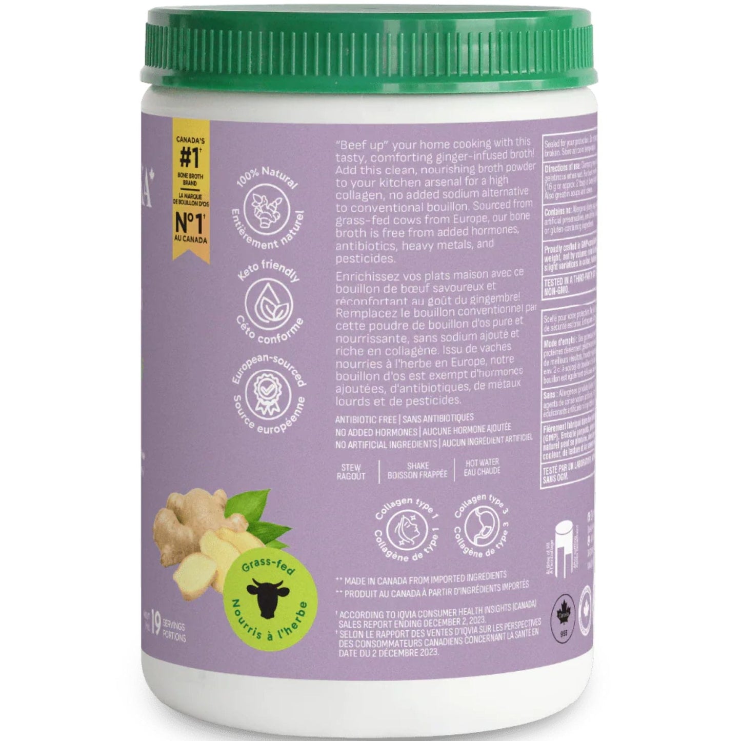 Ginger Flavour, 300g | Organika Bone Broth Protein Powder