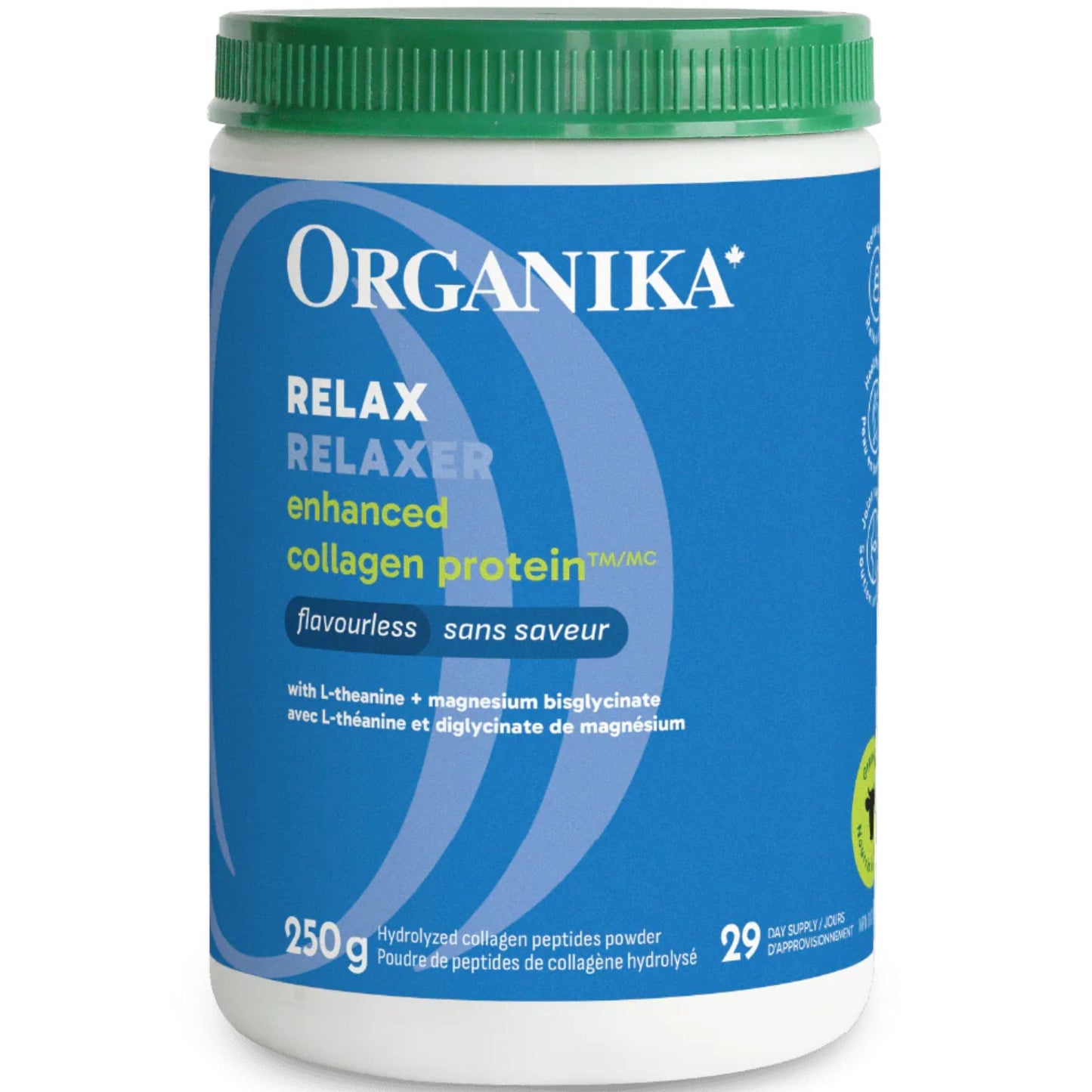 Unflavoured, 250g | Organika Enhanced Relax Collagen Protein Powder