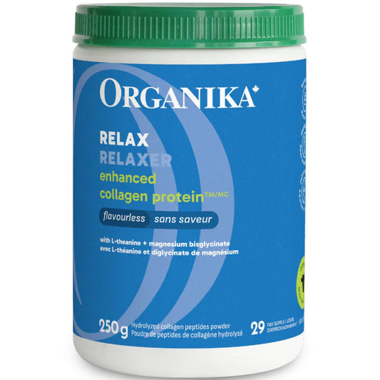 Unflavoured, 250g | Organika Enhanced Relax Collagen Protein Powder