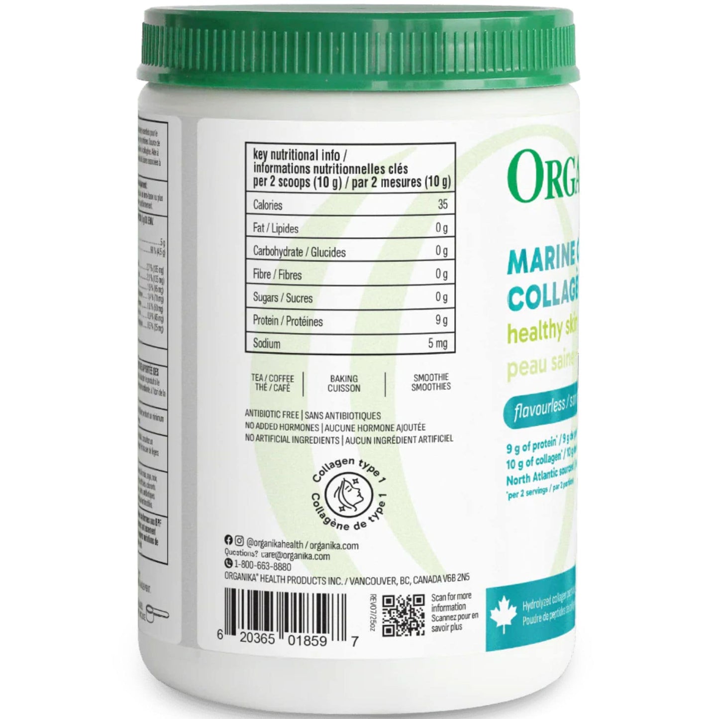 Unflavoured, 250g | Organika Marine Collagen Powder