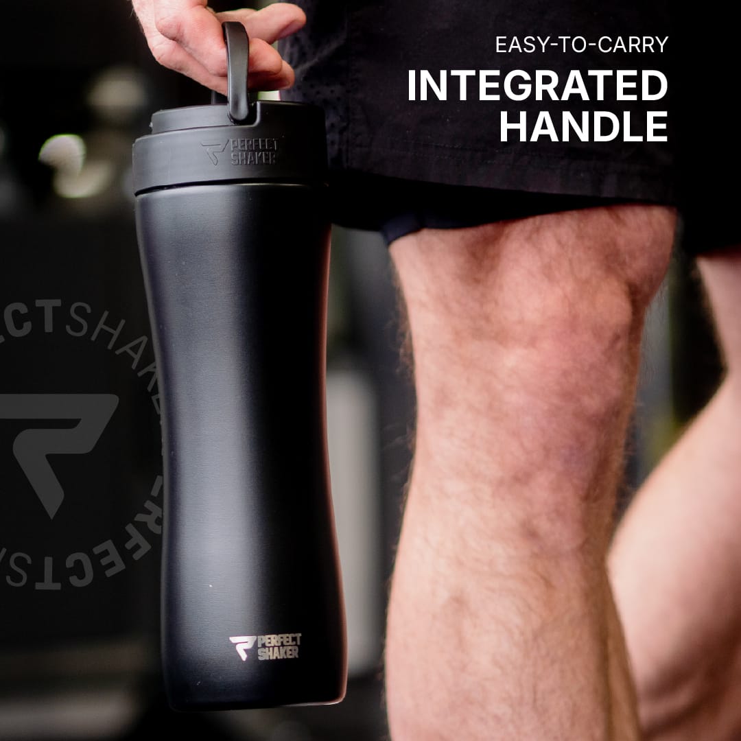 PerfectShaker LUMA Stainless Steel Shaker Cup with Straw, Double Wall Insulated Cold 12+ Hours, Leak-Proof and Dishwasher Safe, 650ml