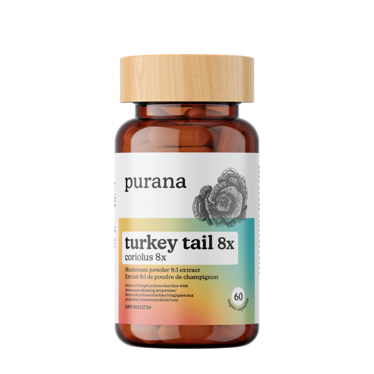 60 Capsules | Purana Turkey Tail 8:1 Extract Capsules 60 Capsules
