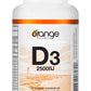 180 Softgels | Orange Naturals D3 2500IU 180 Softgels