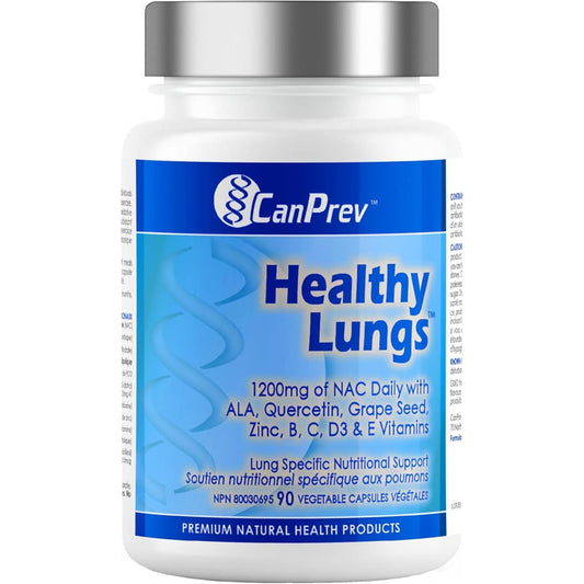 90 Vegetable Capsules | CanPrev Healthy Lungs