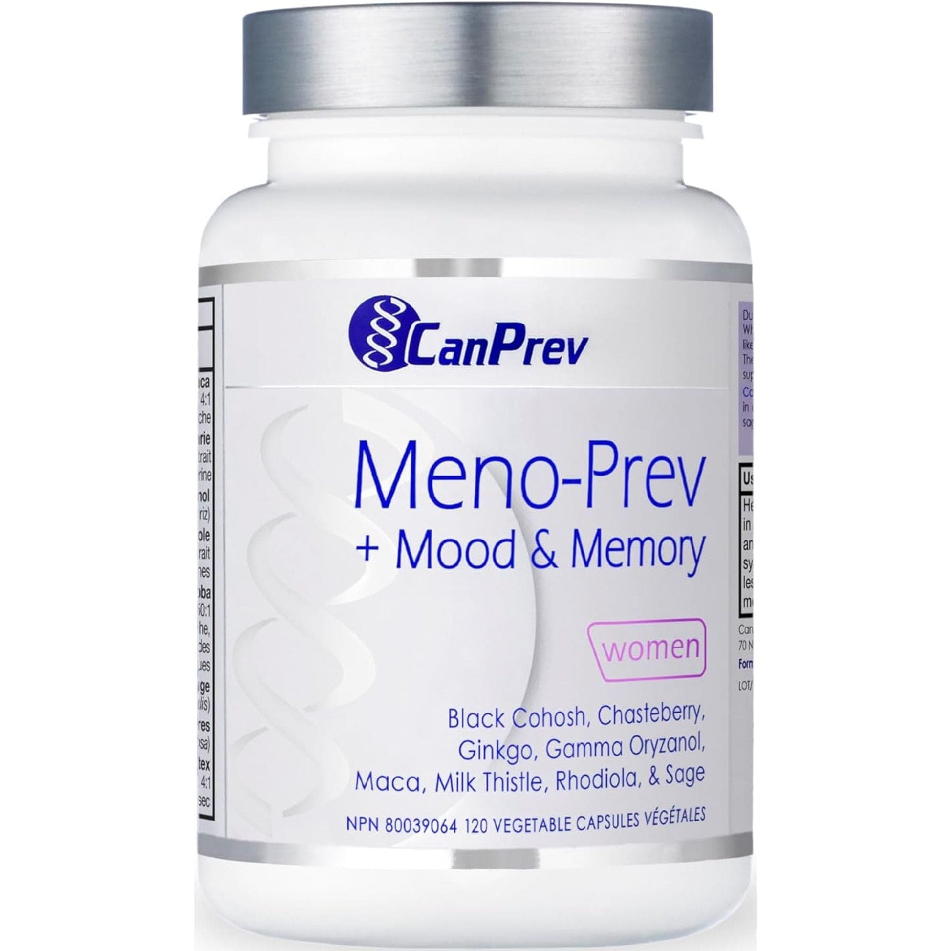 120 Vegetable Capsules | CanPrev Meno-Prev + Mood and Memory for Women