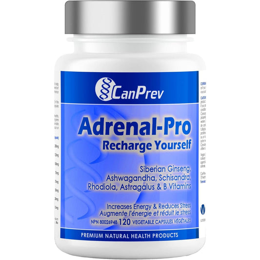 120 Vegetable Capsules | CanPrev Adrenal-Pro Recharge Yourself