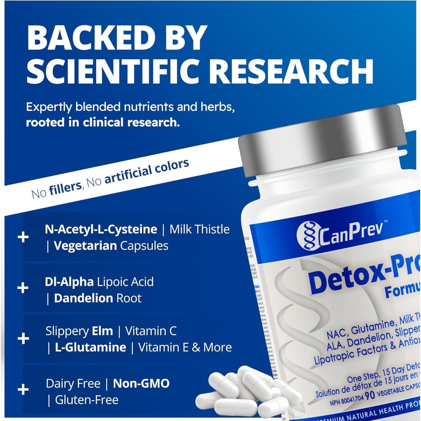 90 Vegetable Capsules | CanPrev Detox-Pro Formula