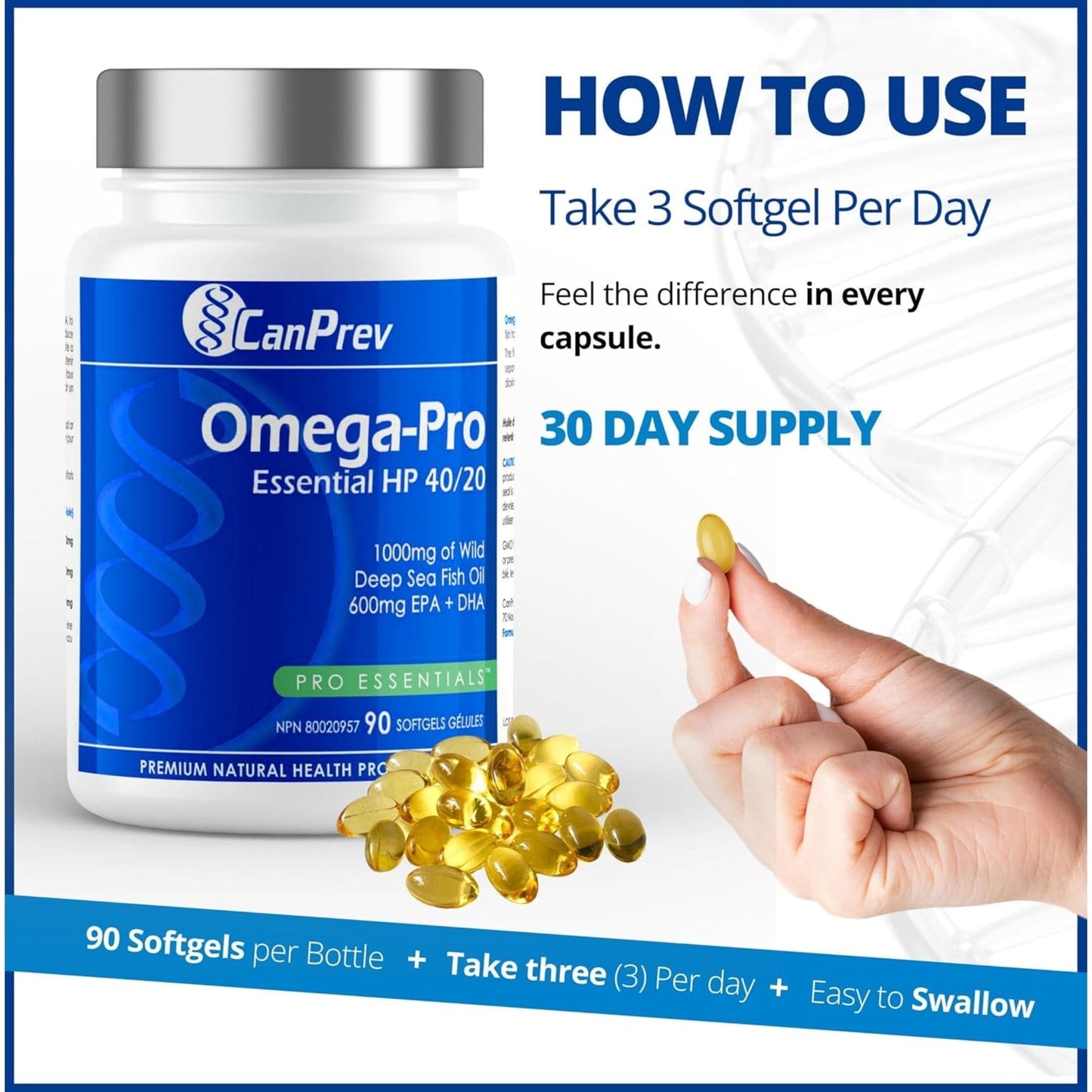 90 Softgels | CanPrev Omega-Pro Essential HP 40/20