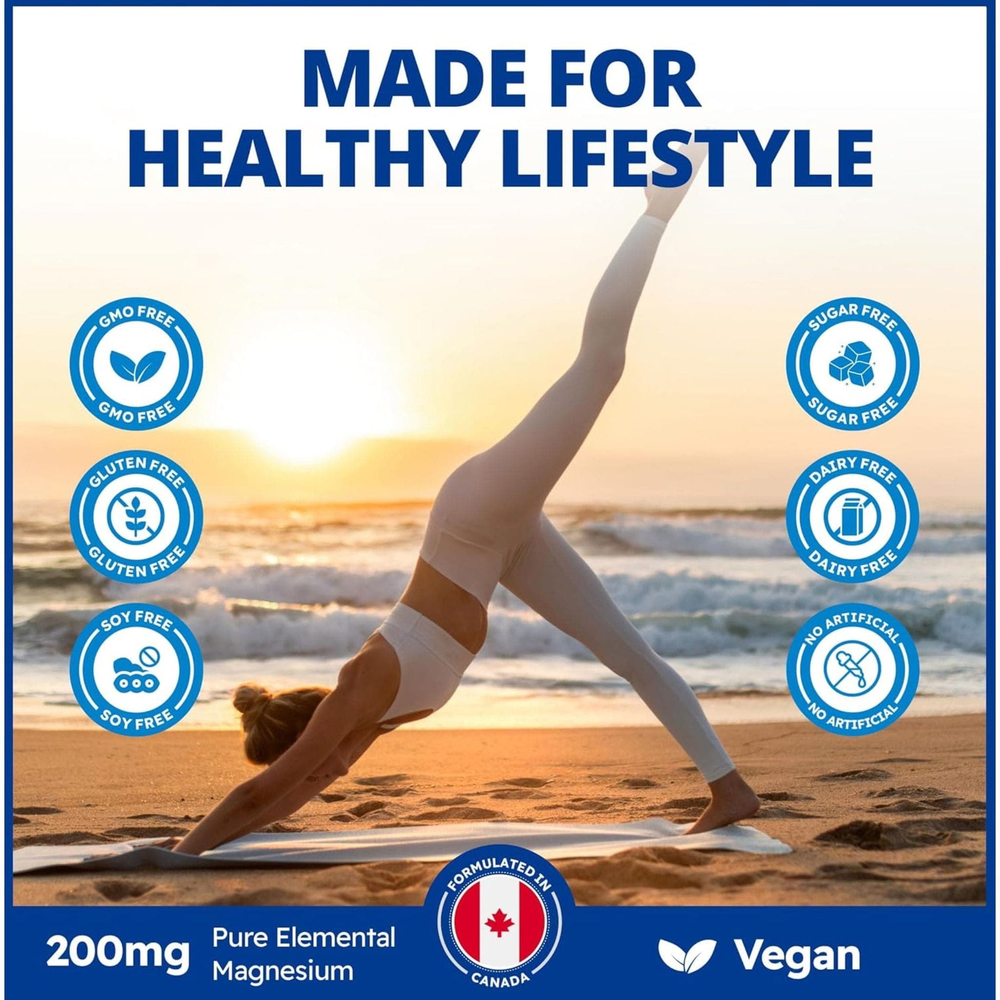 Unflavoured, 120g | CanPrev Magnesium Bis-Glycinate 200mg Powder 