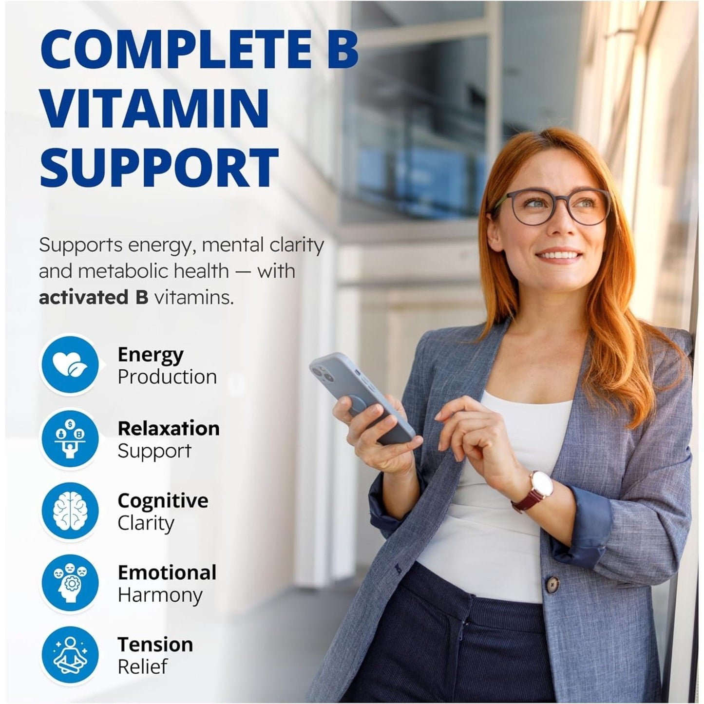 60 Vegetable Capsules | CanPrev Synergy B-Complex with L-Theanine