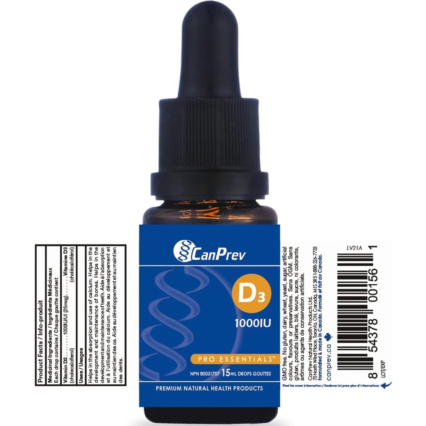 15ml | CanPrev Vitamin D3 Drops 1000IU