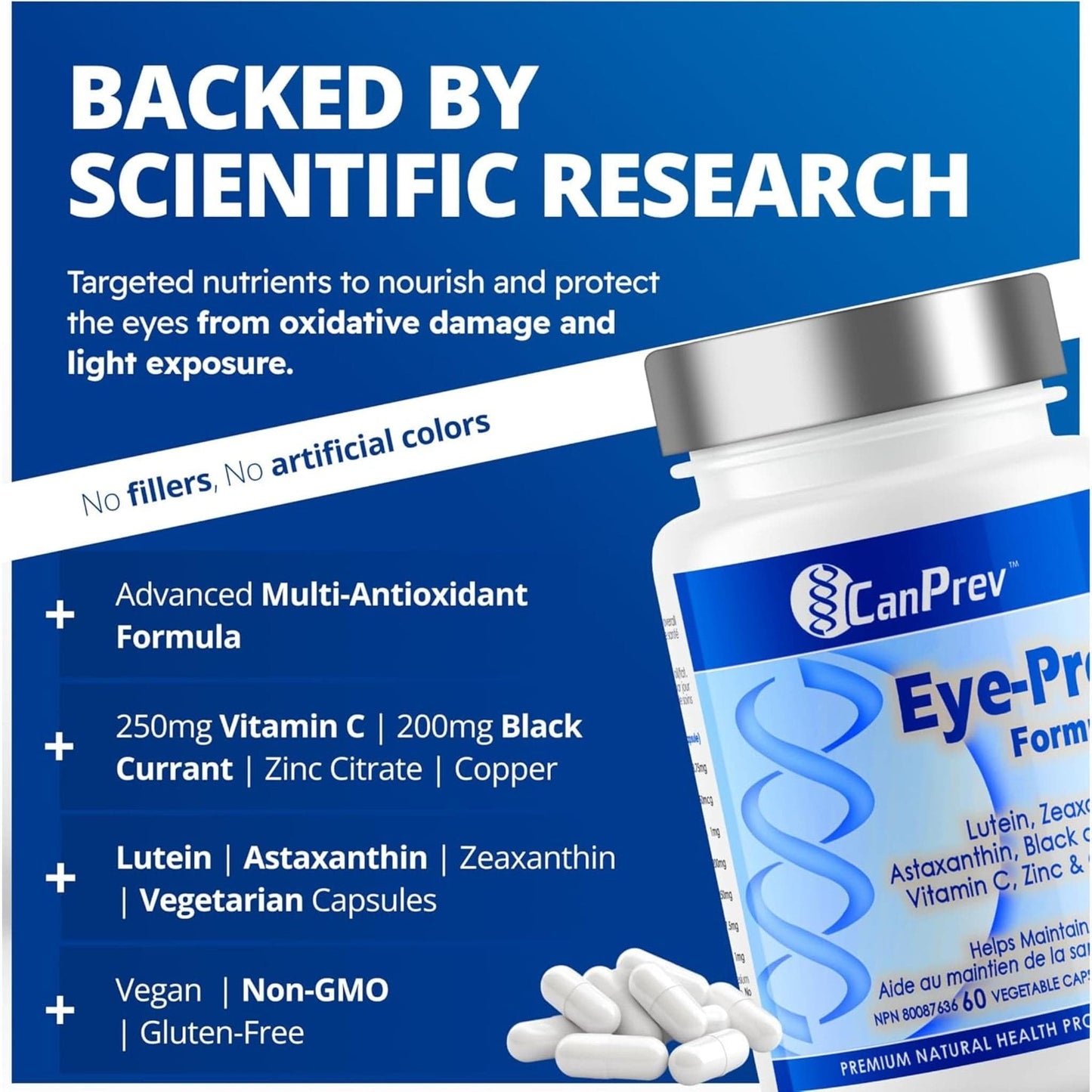 60 Vegetable Capsules | CanPrev Eye-Pro Formula