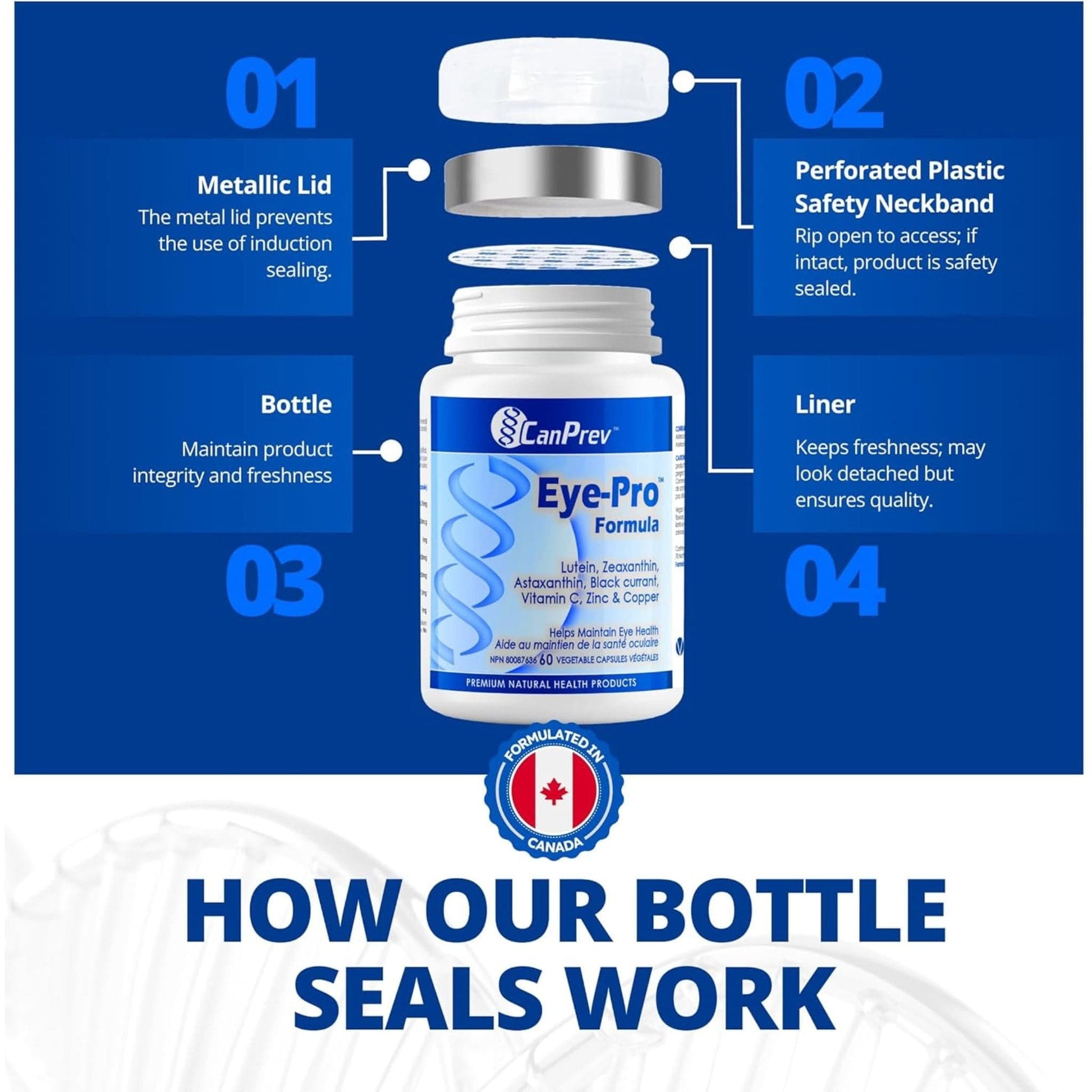 60 Vegetable Capsules | CanPrev Eye-Pro Formula