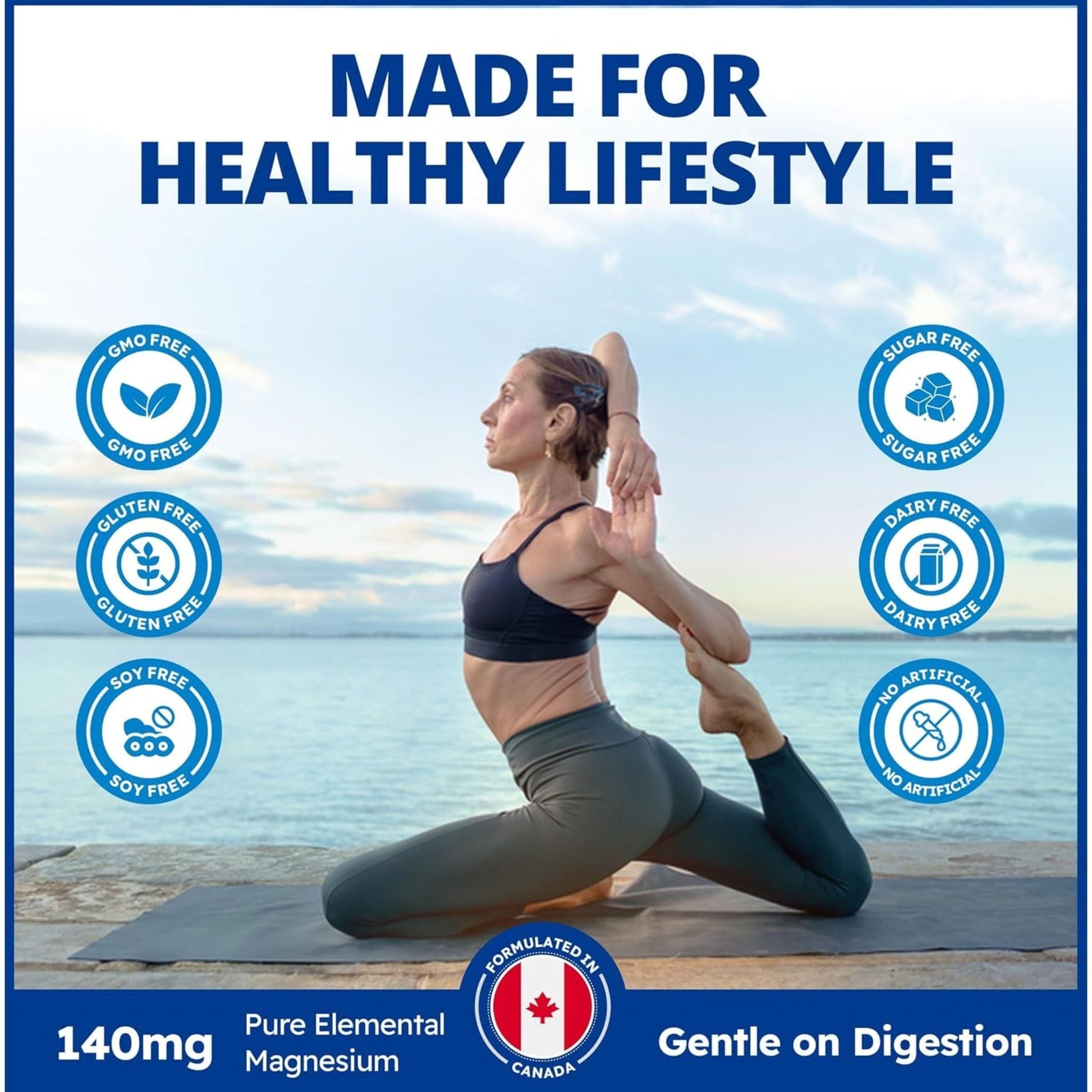 240 Vegetable Capsules | CanPrev Magnesium Bis-Glycinate 140 Extra Gentle