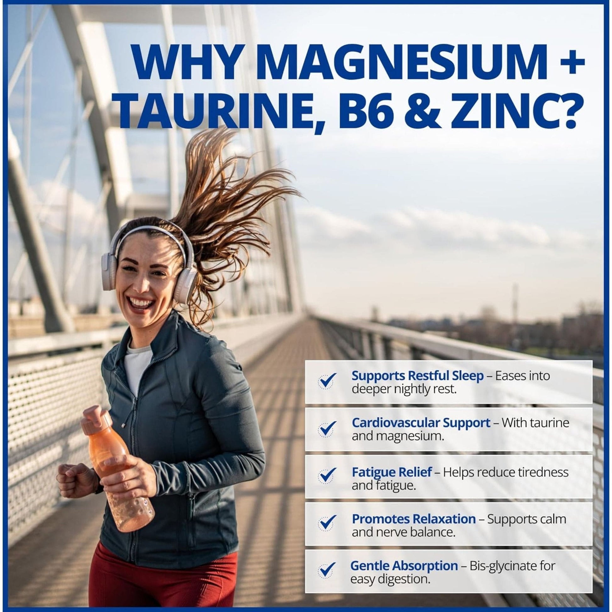 120 Vegetable Capsules | CanPrev Magnesium + Taurine, B6 & Zinc For Cardio