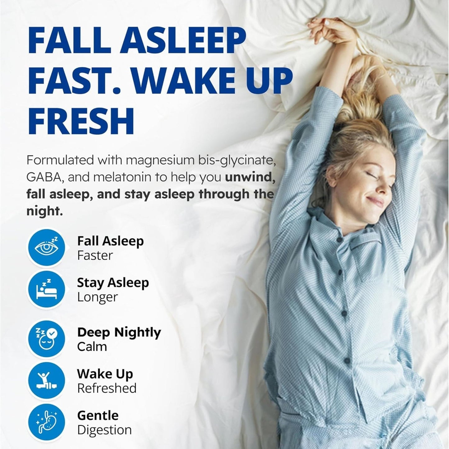 CanPrev Magnesium + GABA & Melatonin For Sleep (125mg + 100mg & 2.5mg), 120 Vegetable Capsules
