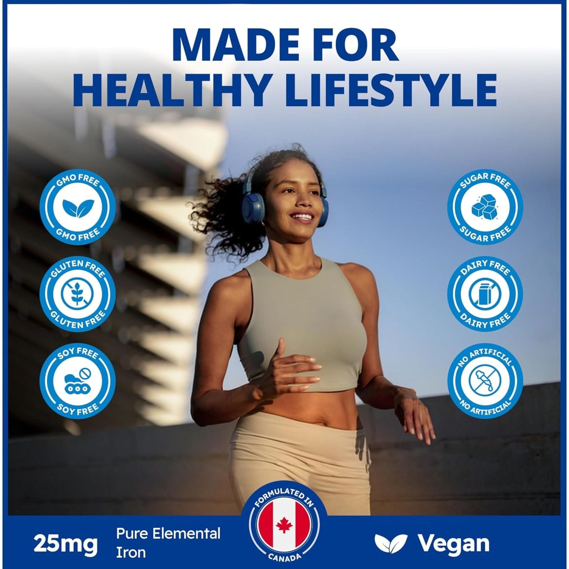 120 Vegetable Capsules | CanPrev Iron Bis-Glycinate 25mg