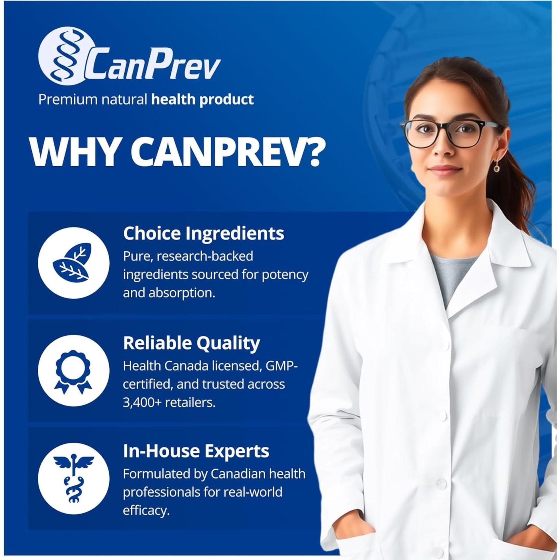 120 Vegetable Capsules | CanPrev Iron Bis-Glycinate 25mg