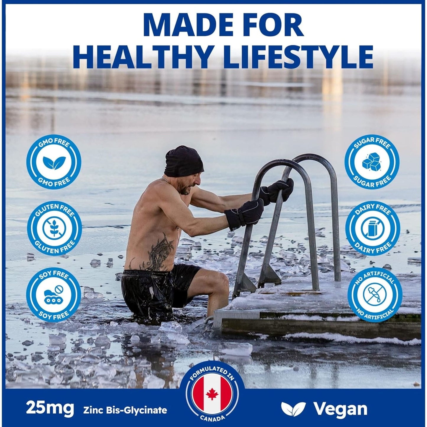 120 Vegetable Capsules | CanPrev Zinc Bisglycinate 25mg (Chelated)