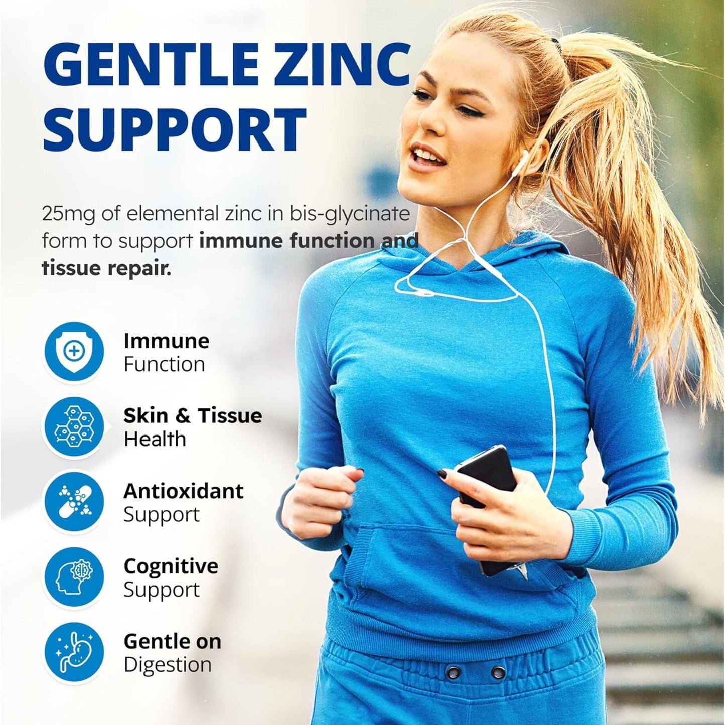 120 Vegetable Capsules | CanPrev Zinc Bisglycinate 25mg (Chelated)